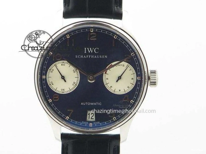 MIROTIME 0422 Thermal Portuguese Real PR Real Annual Calendar IW503501 RG ZF 1:1 Best Edition White Dial on Black Leather Strap A 7150